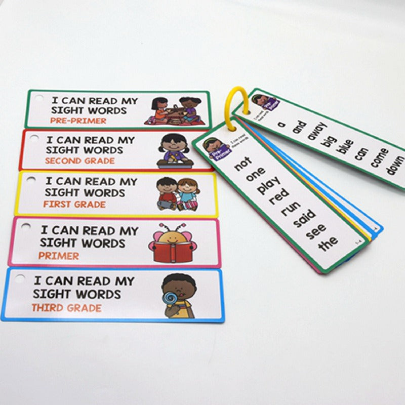 Educational Paper Word Card Bookmark Learning Toy for Kids 5