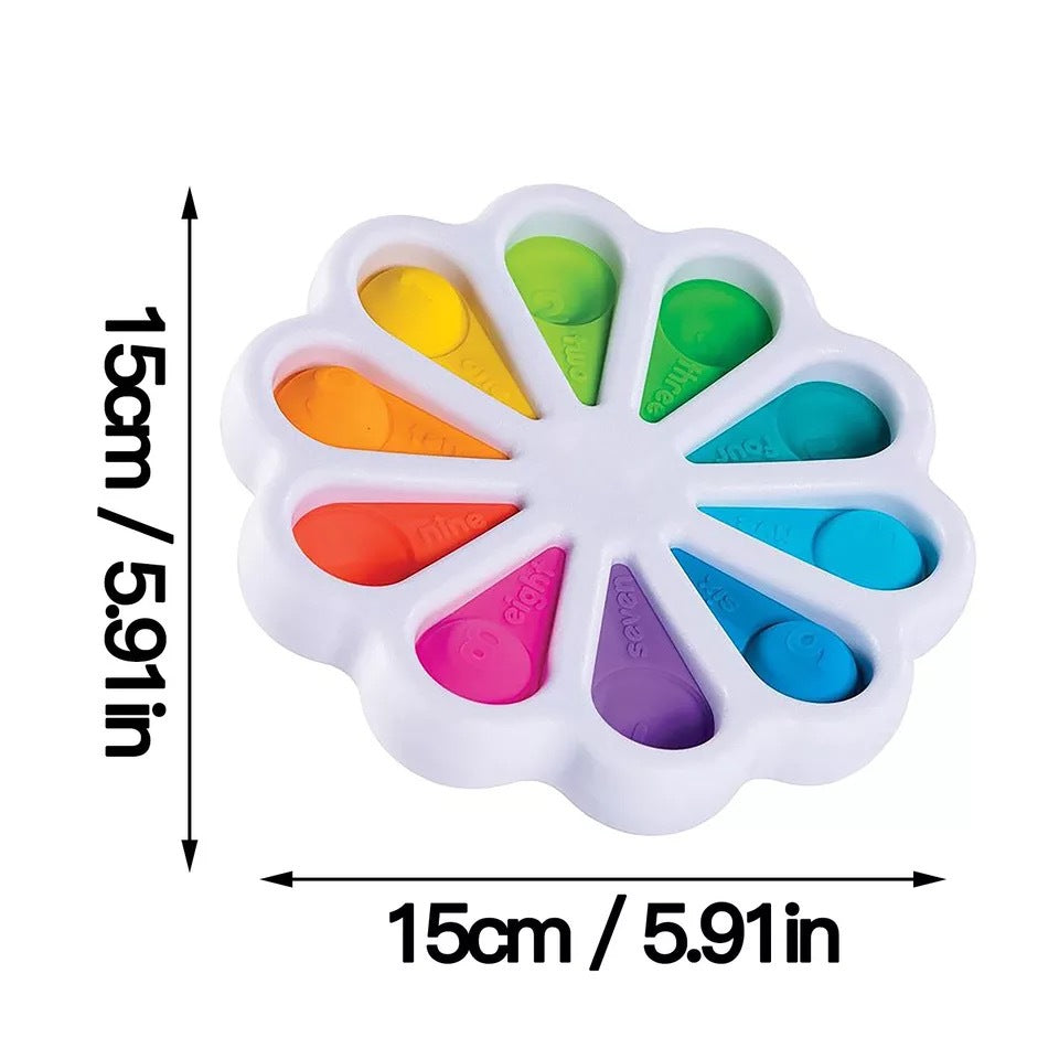 Silicone Pop It Fidget Toy 10 Bubble Dimples Sensory Toy 3
