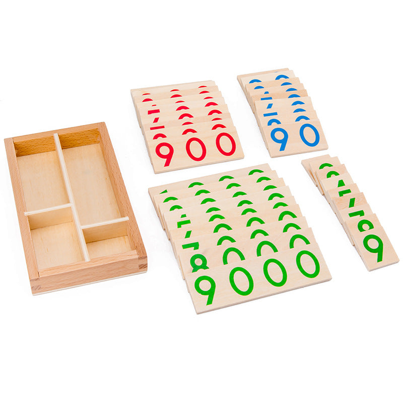 Wooden Number Card Montessori Toys Educational Toy for Kids 5