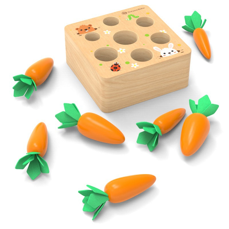 Wooden Montessori Toys Carrot Pulling Game for Toddlers 5