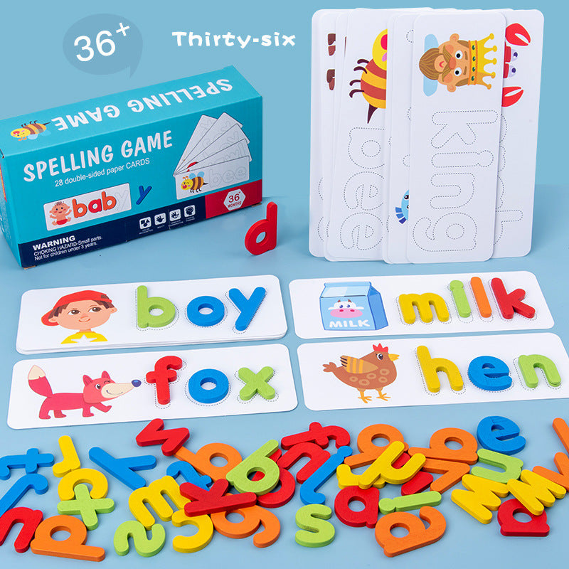 Wooden Alphabet Puzzle Early Education Toy for Kids 6
