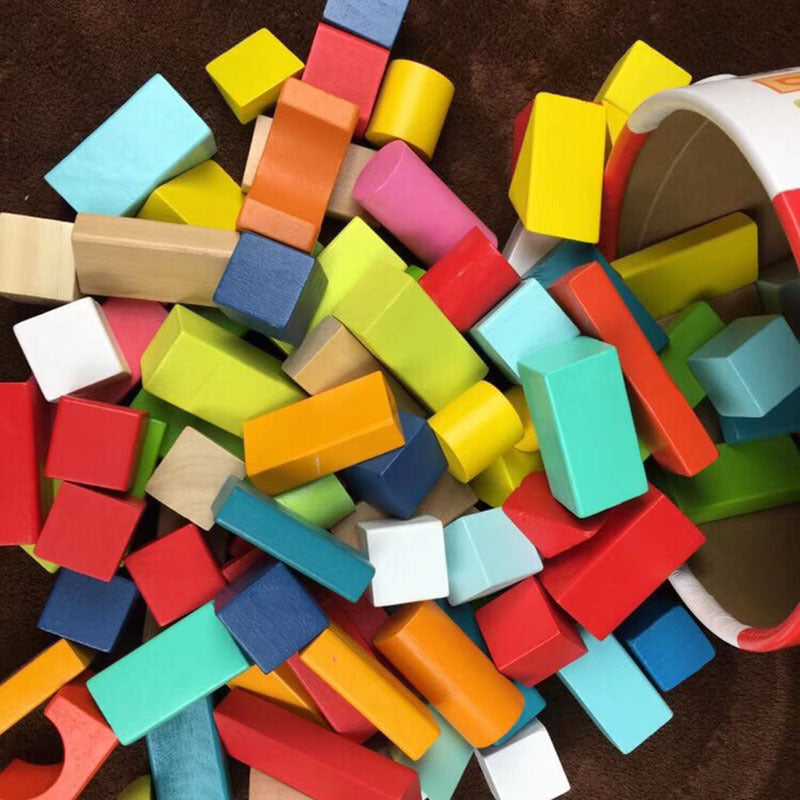 Wooden Building Blocks Large Particle Educational Toy 5