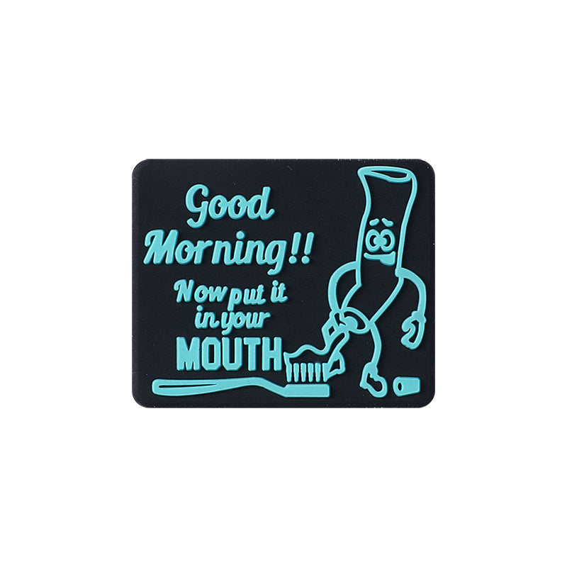 20Pcs Silicone Focal Beads Squeeze Toothpaste Tube with Text Print