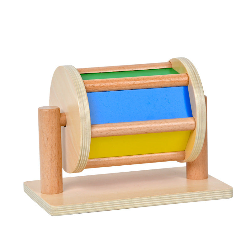 Wooden Textile Drum Montessori Toys Educational Toy 5