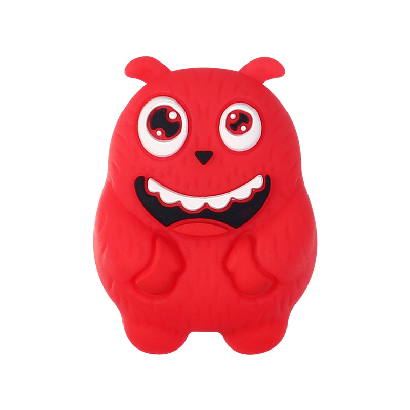20Pcs Silicone 3D Focal Beads Cute Little Monster Various Colors 22