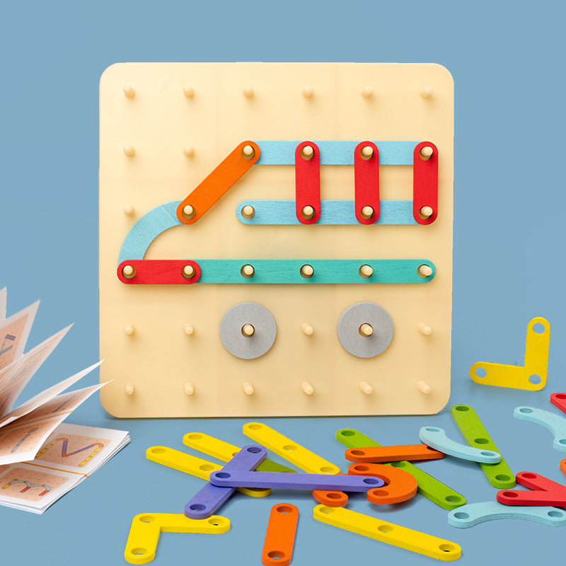 Wooden Montessori Toys Shape Splicing Educational Toy 5