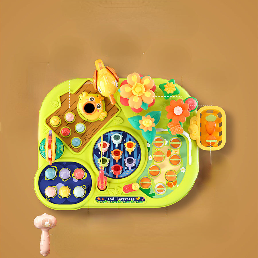 Plastic Kids Musical Instrument Educational Fishing and Flower Arrangement Toy 5