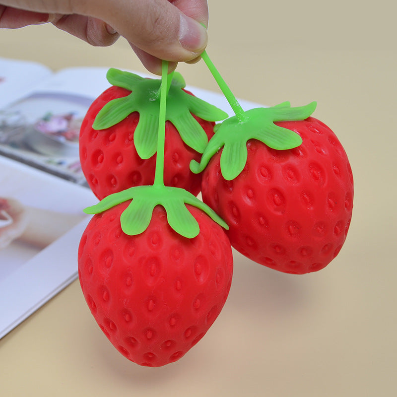 TPR Strawberry Squeeze Sensory Stress Ball Toy 5.5 × 8cm 6