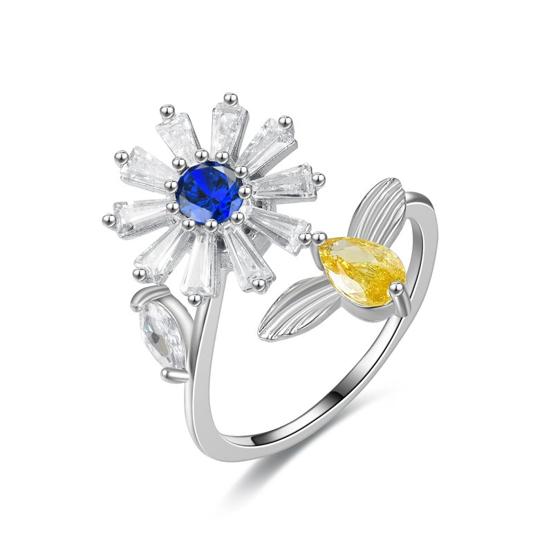 Adjustable Anxiety Fidget Ring for Women Spinner Ring Size 8