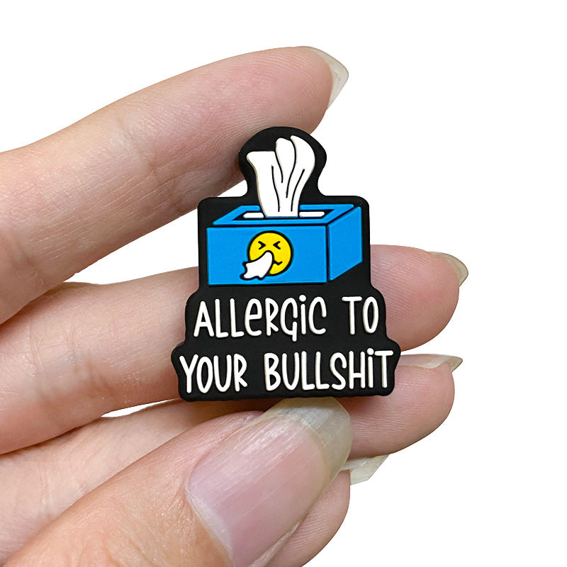 20Pcs Silicone Focal Beads Paper Drawing Tissue Box with Text 5