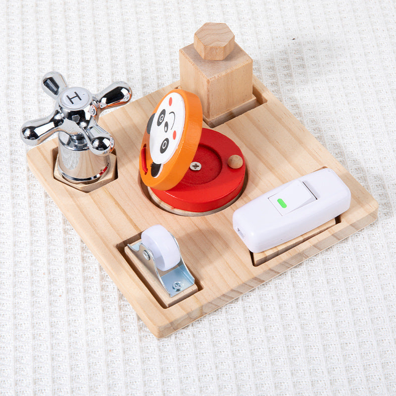 Wooden Shape Pairing Montessori Toys Busy Board for Kids 4