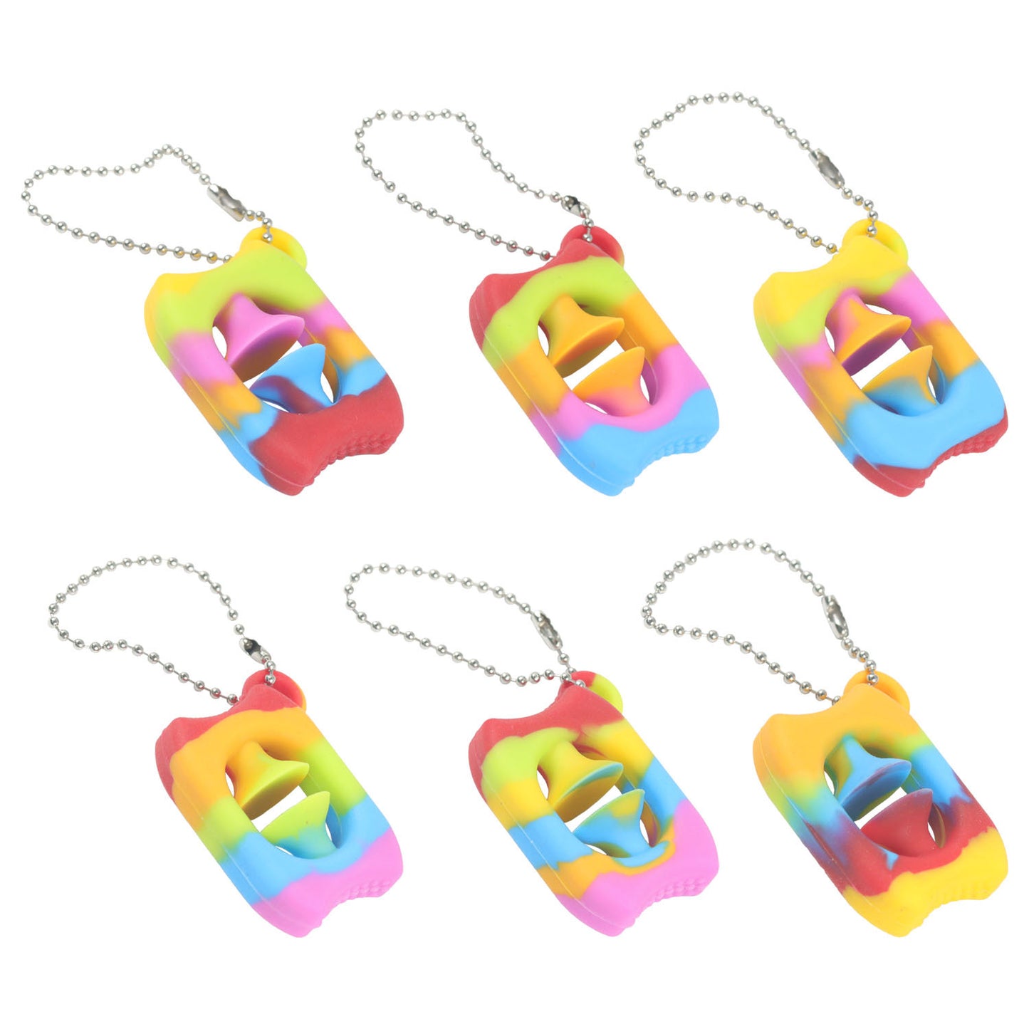 Silicone Snapper Keychain Sensory Fidget Toy 5.1 × 4.1 × 2.2cm 6