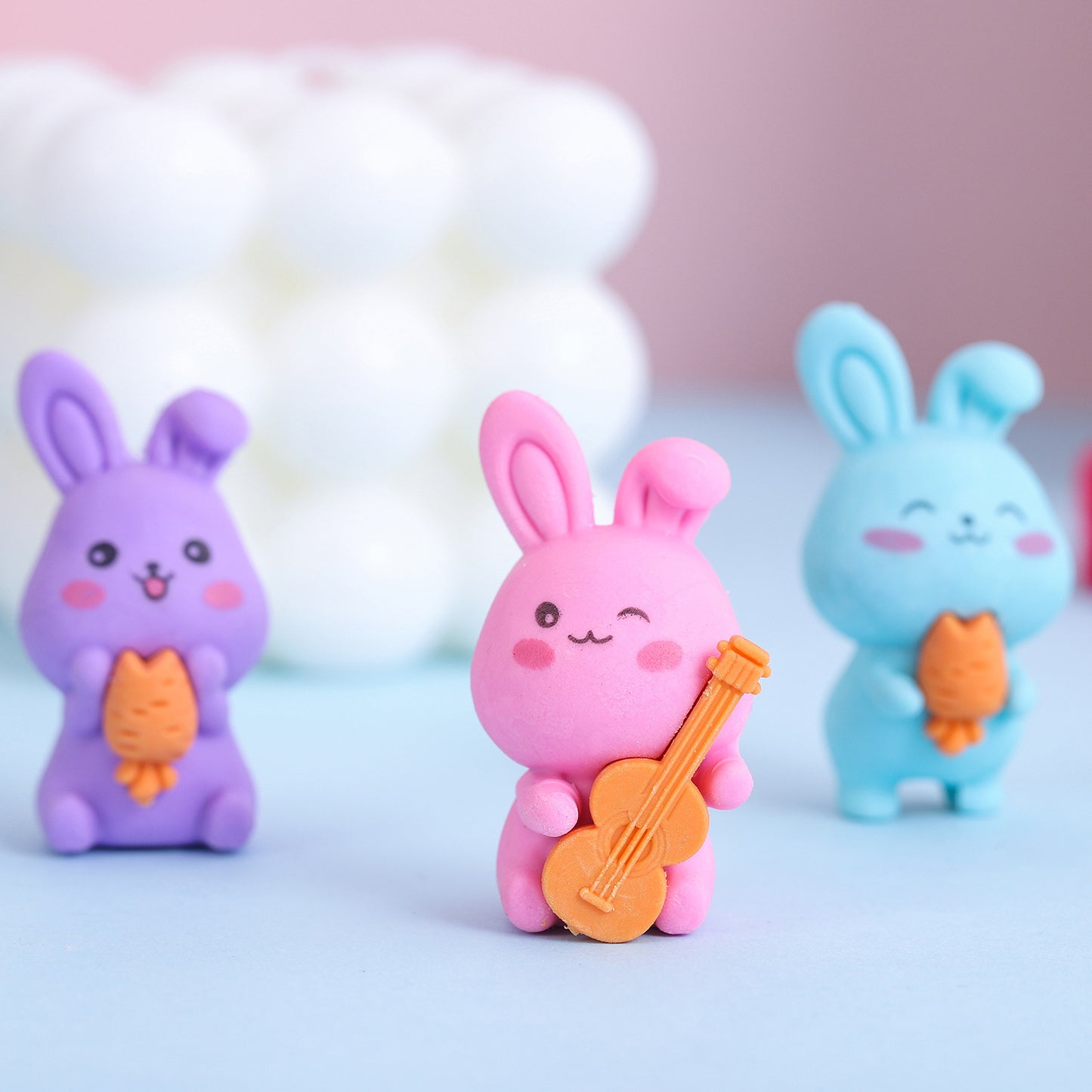 Cute Cartoon Rabbit Novelty Eraser Random Piece 6