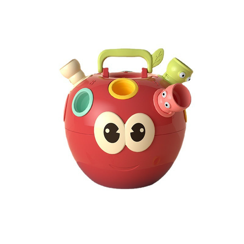 Educational Apple Worm Shape Pairing Montessori Toys ABS 15cm 2