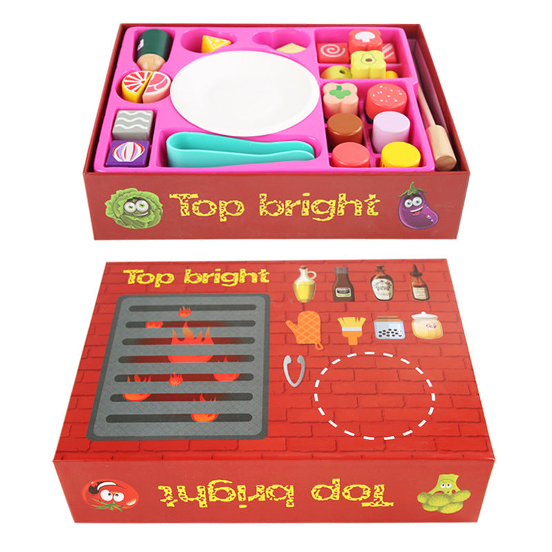 Wooden Barbecue Beaded Box Montessori Toys for Kids 4