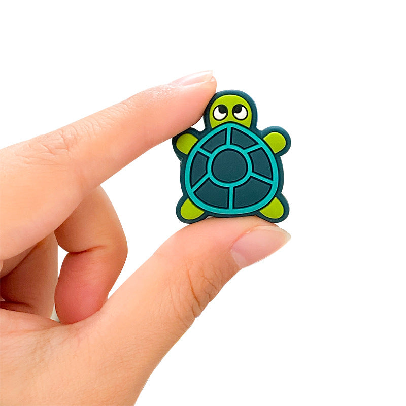 20pcs Silicone Turtle Focal Beads Side Profile 4
