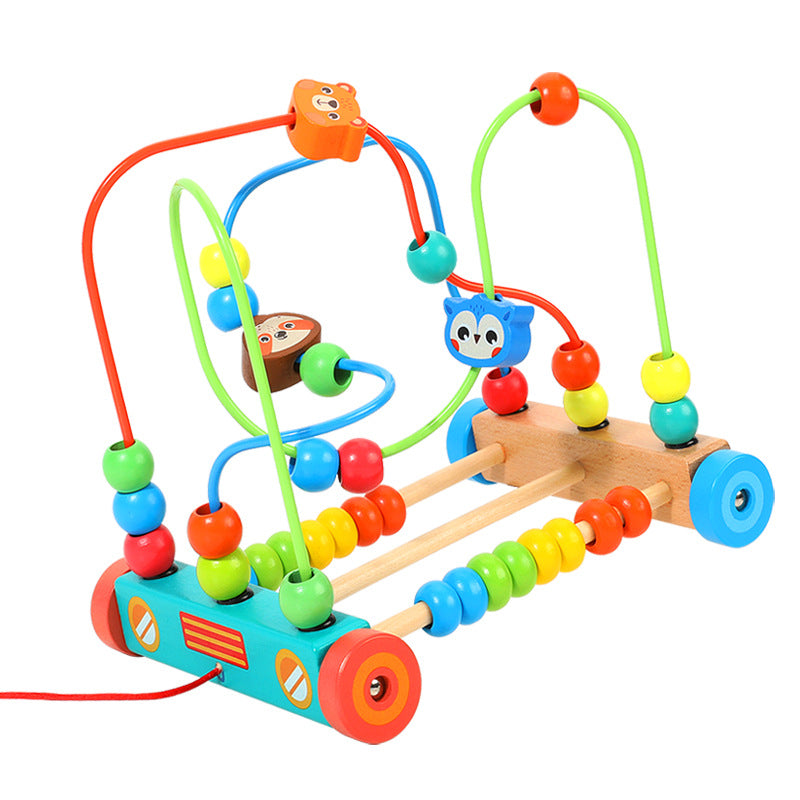 Wooden Animal Bead Maze Activity Toy for Toddlers
