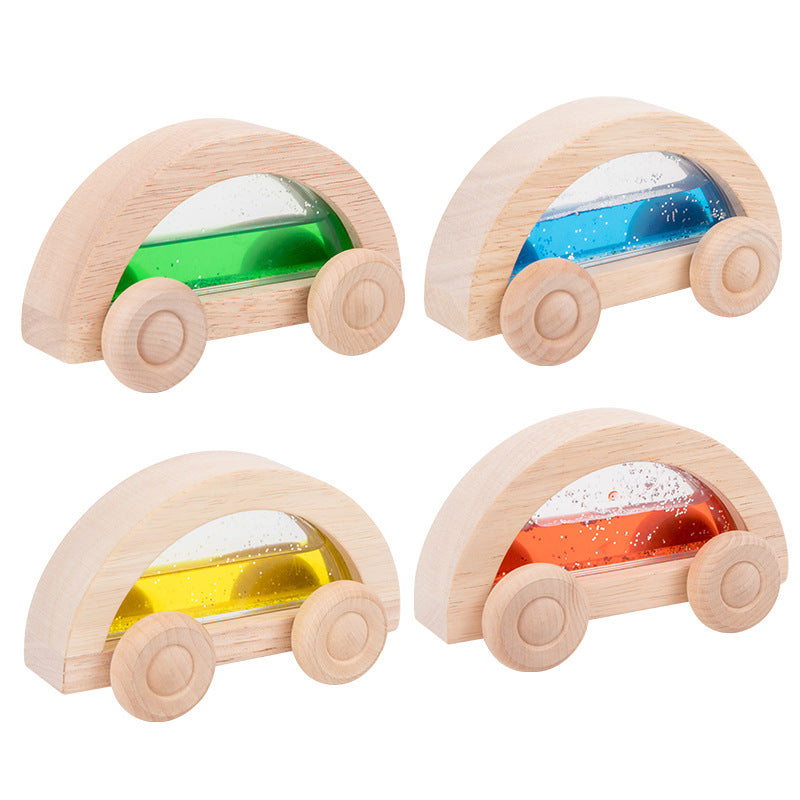 Wooden Building Blocks Trolley Educational Toy for Kids 4