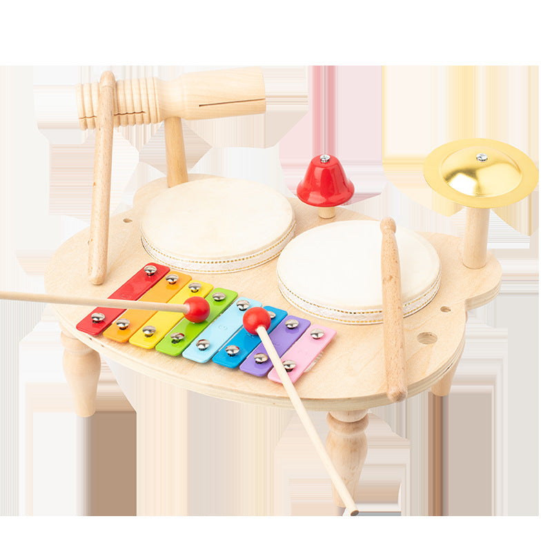 Wooden Percussion Instrument Montessori Toys Musical Instrument Table 4