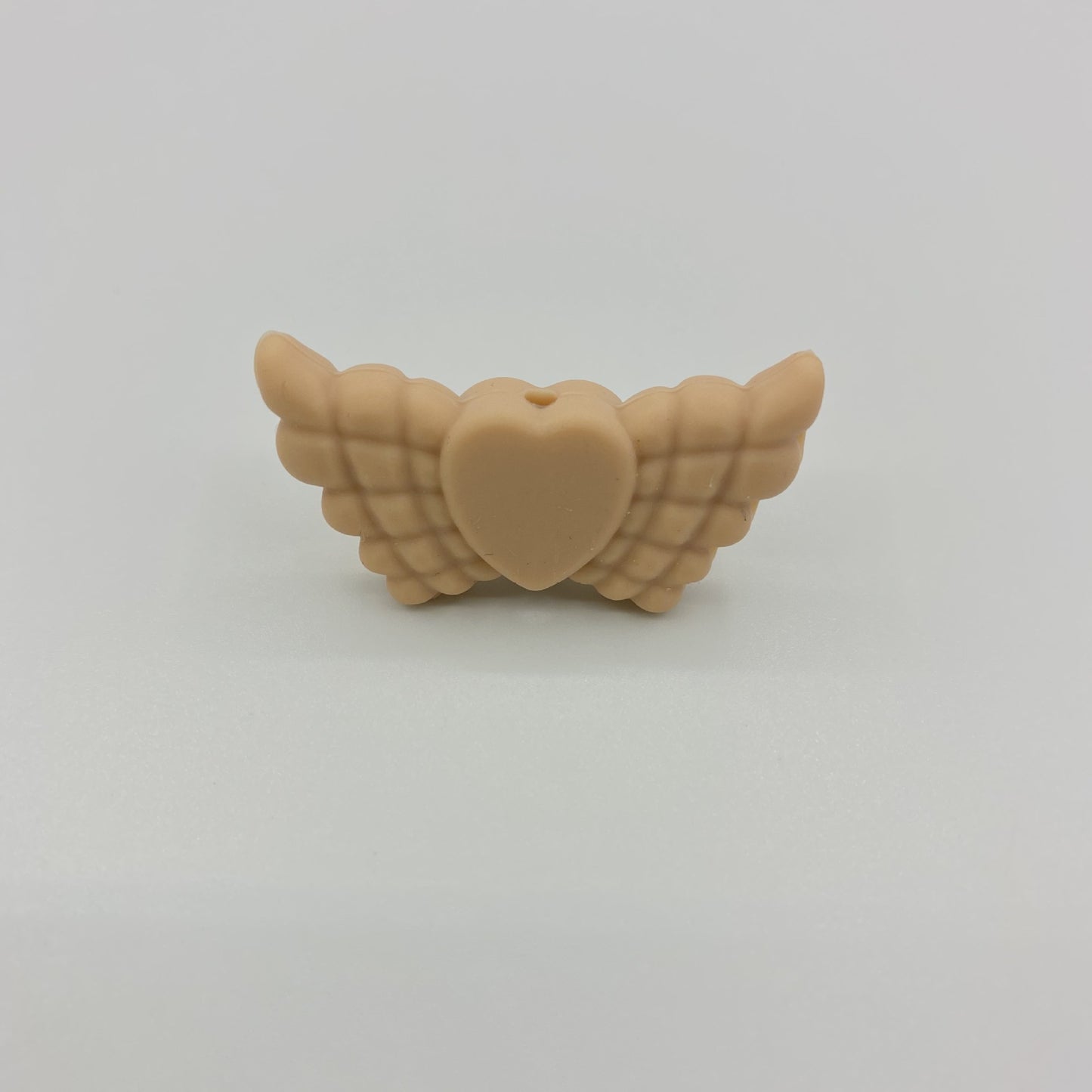 20pcs Silicone Focal Beads Wing Shape with Heart Center 43