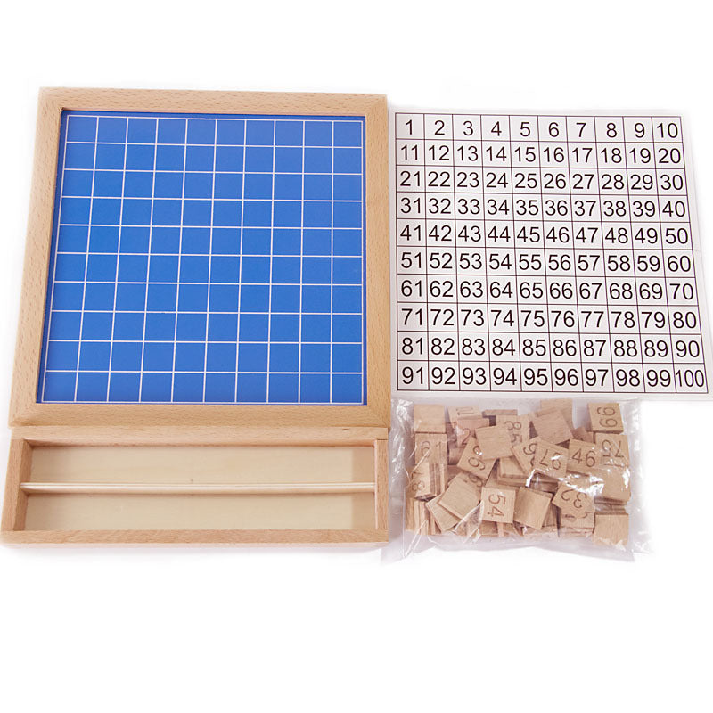 Wooden Montessori Toys 1-100 Continuous Number Board for Kids 3