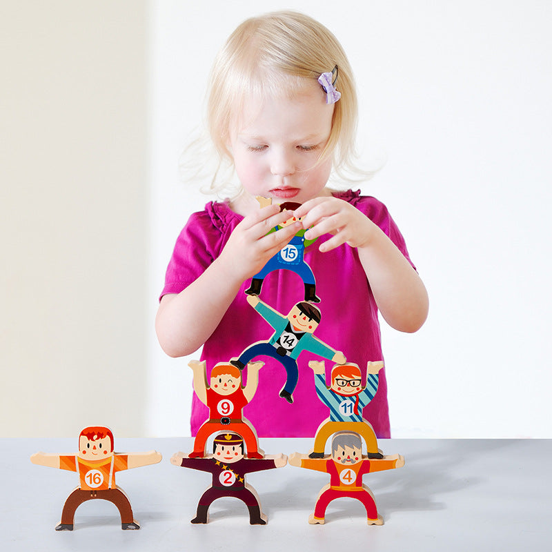 Wooden Balance Stacking Toys Educational Fine Motor Skills 3