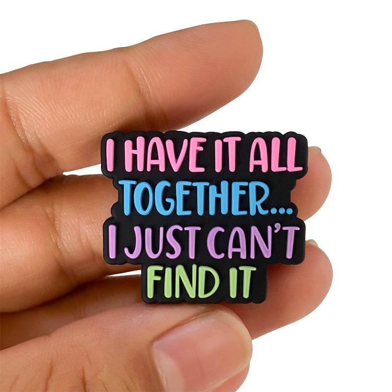 20Pcs Silicone Focal Beads English Short Sentence Color Creative 5