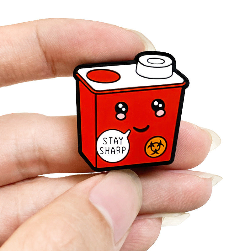 20pcs Silicone Focal Beads Gas Station Fuel Tank Cartoon Face Design 4