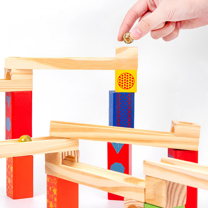 Wooden Marble Run Educational STEM Toy for Kids 9