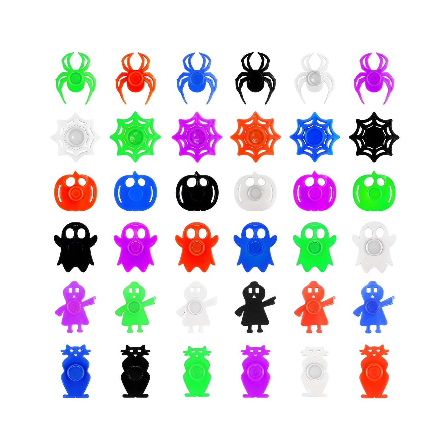 Plastic Halloween Fidget Spinner Party Toy Pumpkin Ghost Spider 5