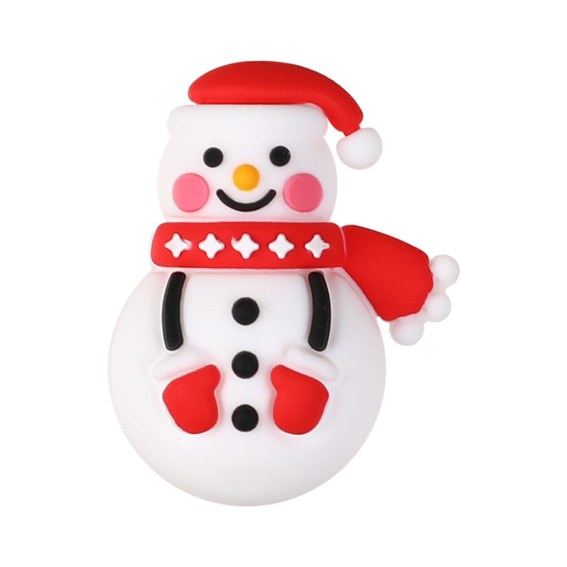 20Pcs Silicone 3D Focal Beads Christmas Themed Gingerbread Man Full Body 23