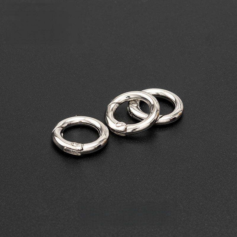 10Pcs 20mm Zinc Alloy Spring O Rings Jewelry Findings 3