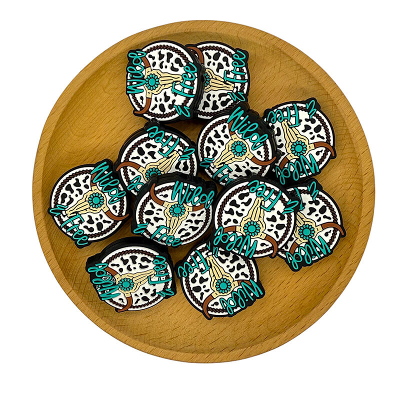 20Pcs Silicone Focal Beads Turquoise Cow Head Bull Head 2