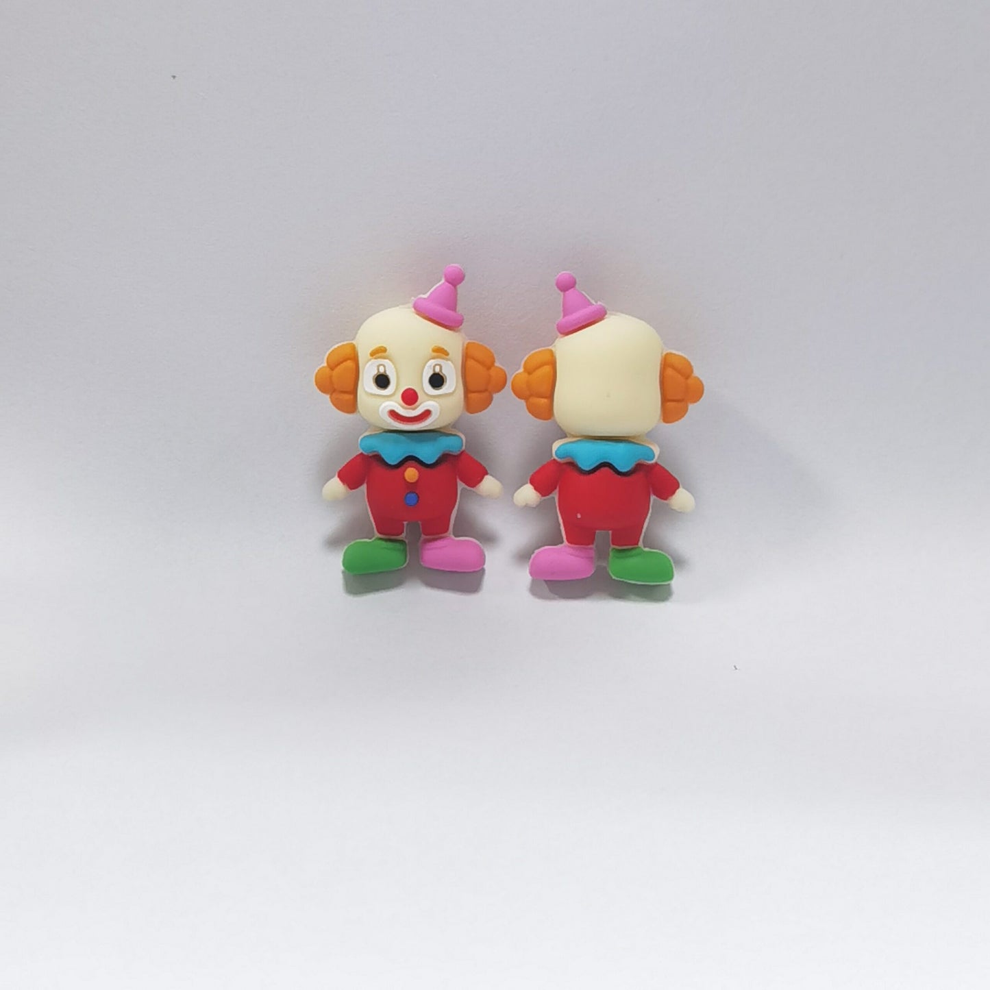 20pcs Silicone 3D Focal Beads Clown Character with Colorful Shoes