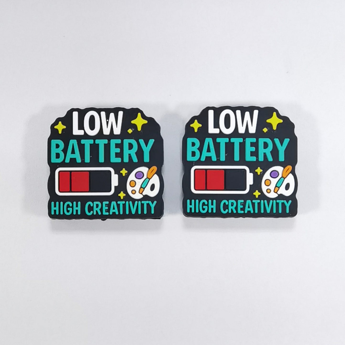 20Pcs Silicone Focal Beads Low Battery High Creativity with Painted Palette