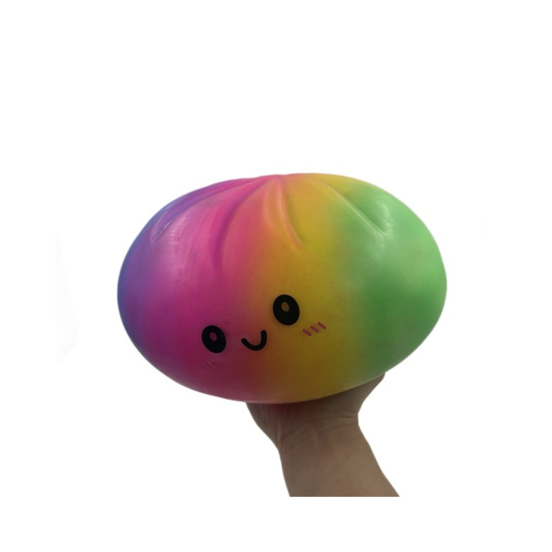 25cm Rainbow Squeeze Steamed Stuffed Bun Squishy Sensory Toy 5