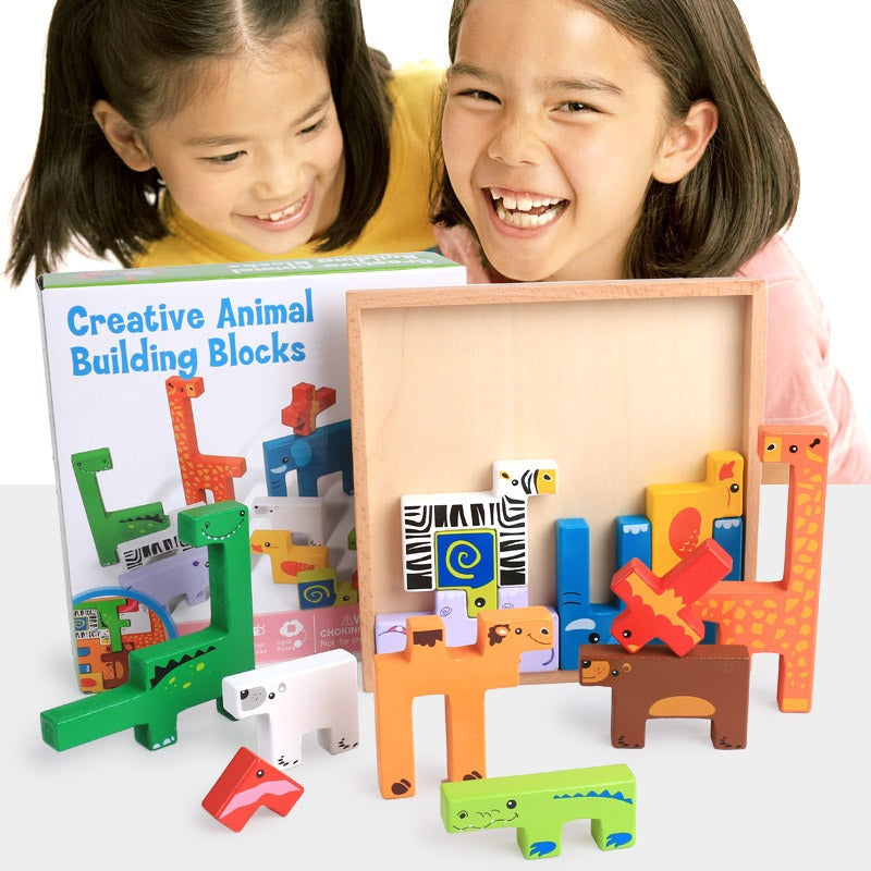 Wooden Building Blocks Early Education Toy for Kids 6