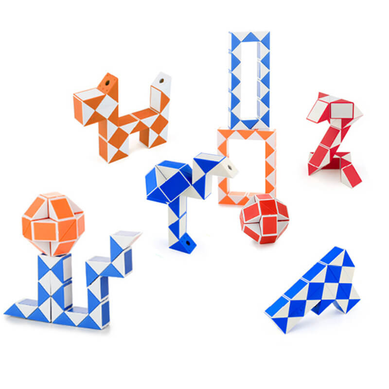 Plastic Snake Cube Twist Puzzle 24 Blocks 22cm 7