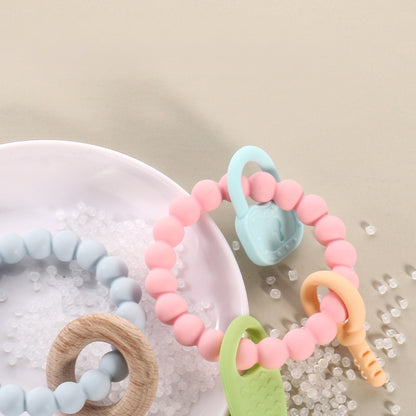 Silicone Teething Bracelet Baby Teether Toy Set of 6 4