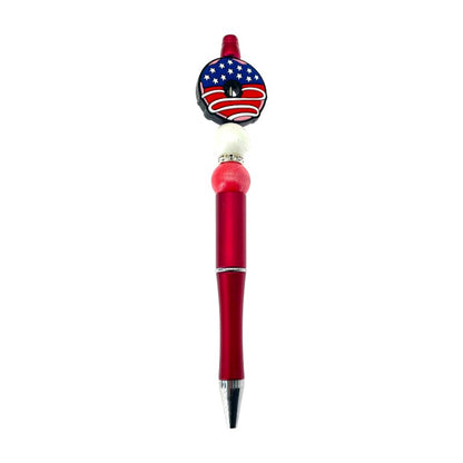 20pcs Silicone Focal Beads Independence Day US Doughnut Design 3
