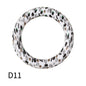 65mm Printed Silicone Beads Ring Shape Printed Design 17