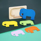 Multi-Layer Wooden Montessori Toys Animal Board Puzzle 15x10x1cm 3