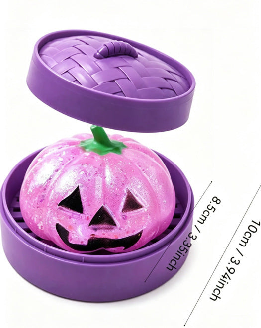 PU Squishy Halloween Ghost Sensory Stress Steamed Stuffed Bun Relief Squeeze Toy 6