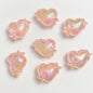 50pcs 14x20mm UV Finish Light In The Dark Heart Star Acrylic Beads 13