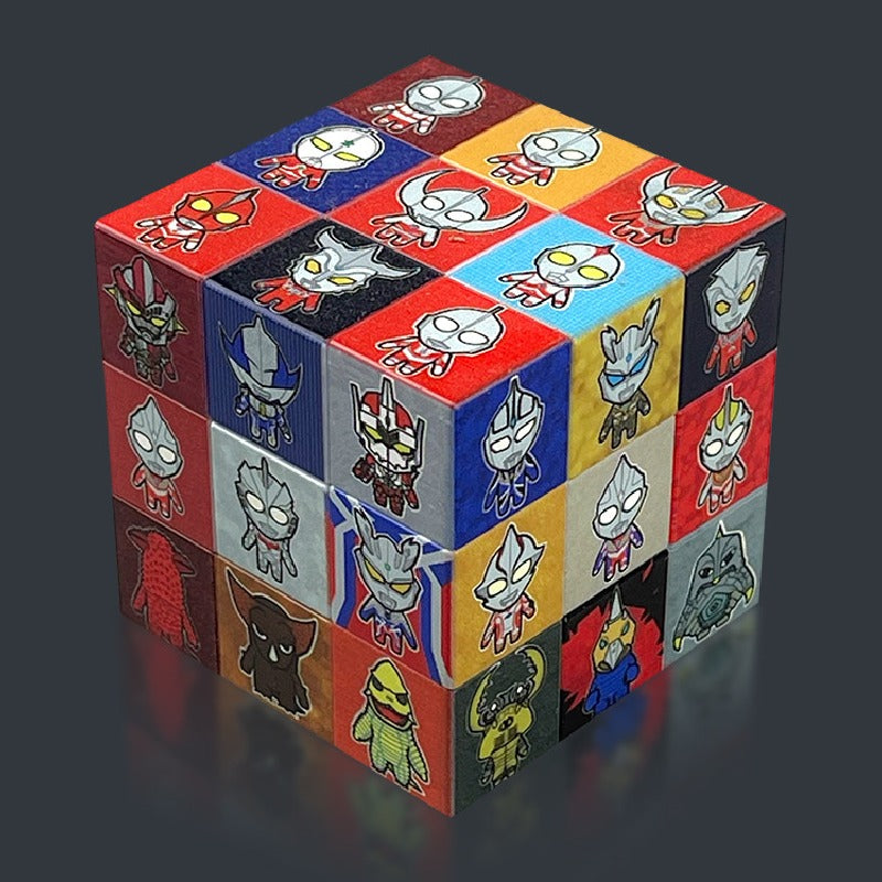 Neutral Ice and Snow Themed Rubik's Cube Fidget Toy 57mm 8