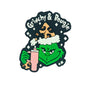 20pcs Silicone Focal Beads Green Furry Character Scowling Face Holding Pink Cup