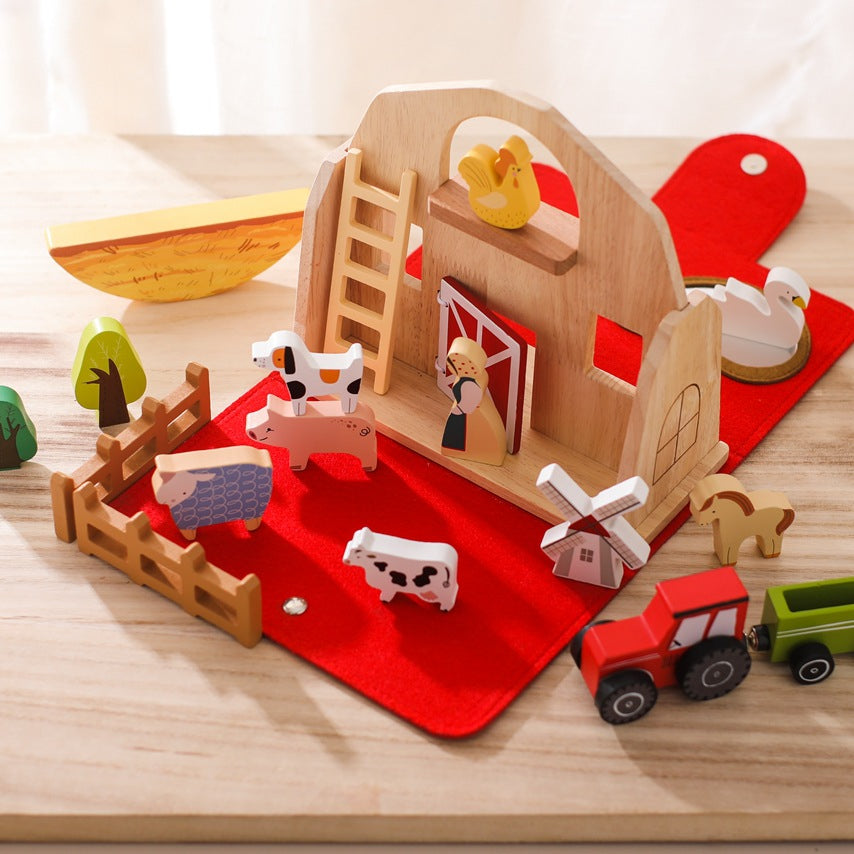 Wooden Kids Musical Instruments Early Education Barn Toy 2