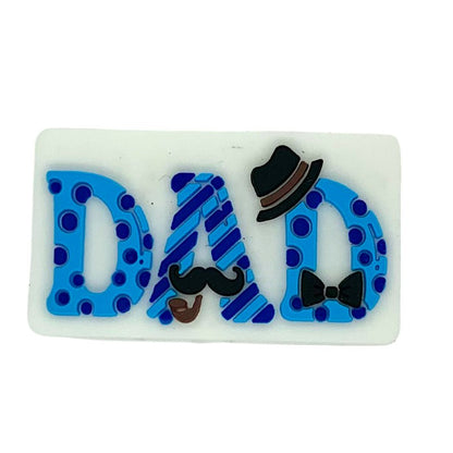 20pcs Silicone Focal Beads Dad Hat Mustache Bow Tie Design