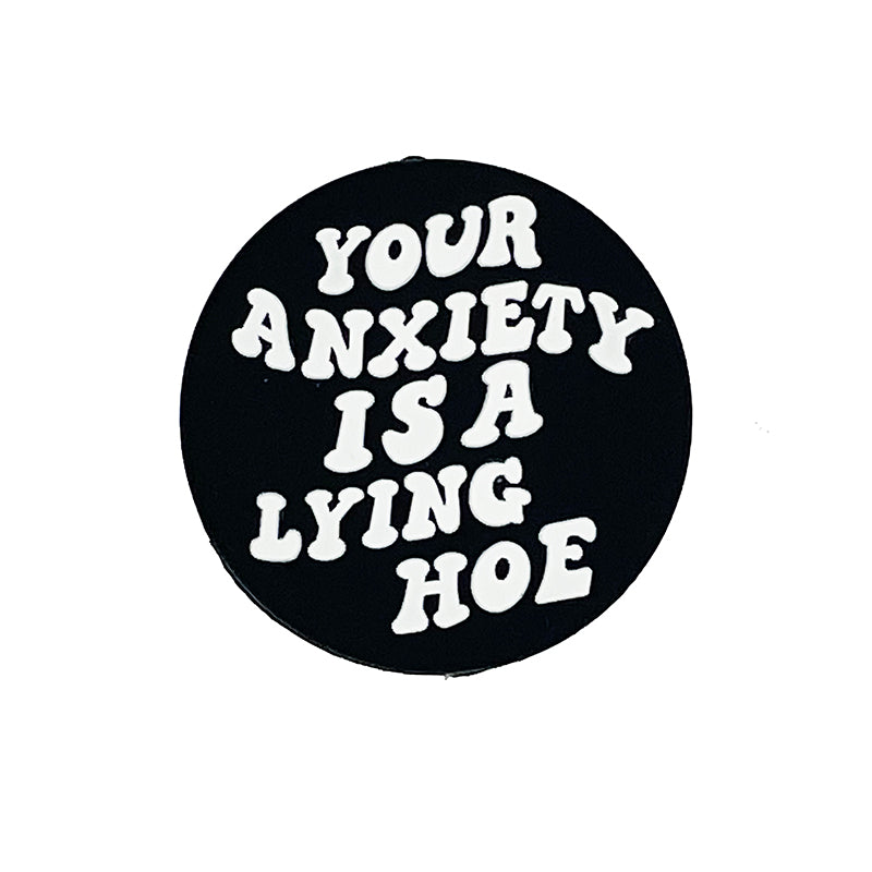20pcs Silicone Focal Beads Your Anxiety Is A Lying Hoe Text Design