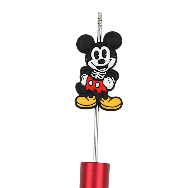 20Pcs Silicone Focal Beads Round Ear Mouse Character Cross Waist 2